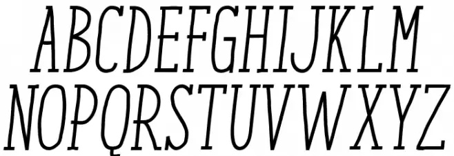 EnyoSlabRegularItalic Caratteri MAIUSCOLE