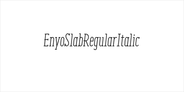 EnyoSlabRegularItalic Logo
