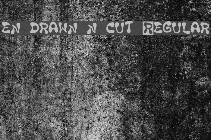 en drawn n cut Regular Fonte examples