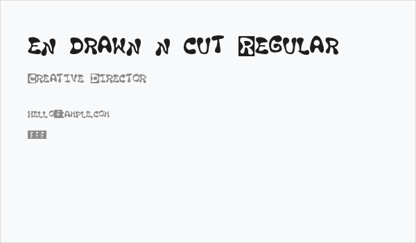 en drawn n cut Regular Business Card