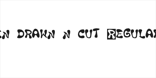 en drawn n cut Regular Logo