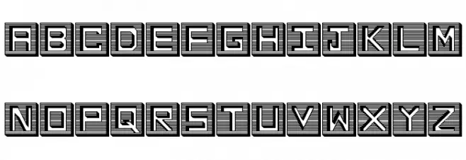 en hollow tiles Regular Font LOWERCASE