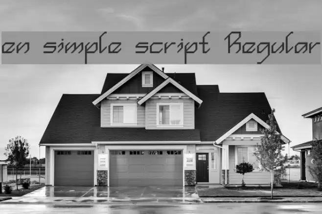 en simple script Regular Font examples