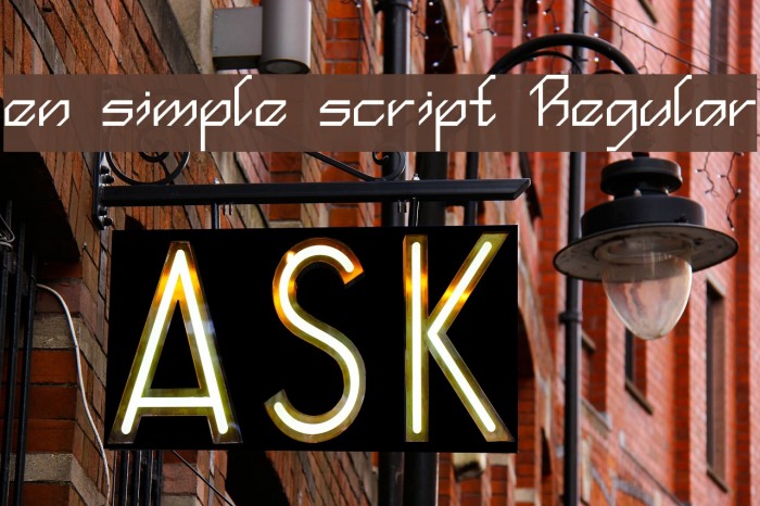 en simple script Regular Example 2