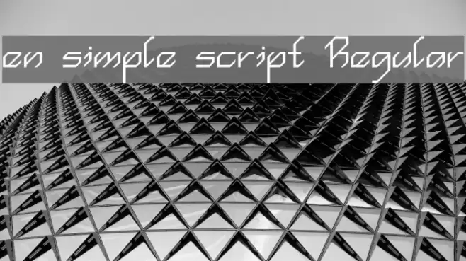 en simple script Regular Font examples
