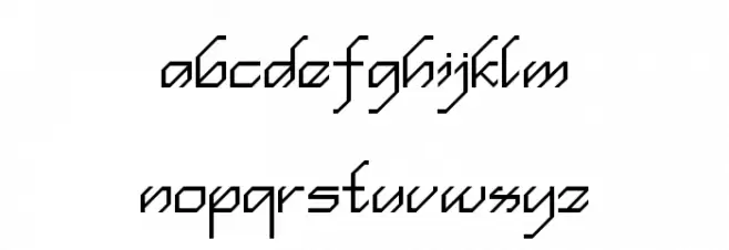 en simple script Regular Schriftart Kleinbuchstaben