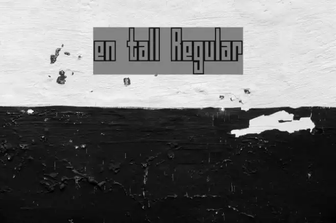 en tall Regular फ़ॉन्ट examples