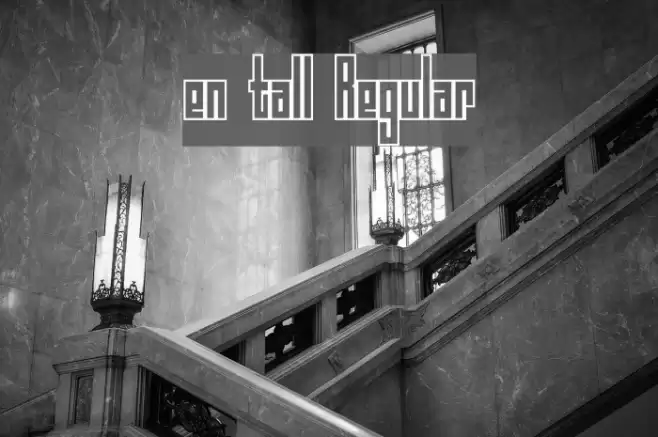 en tall Regular फ़ॉन्ट examples