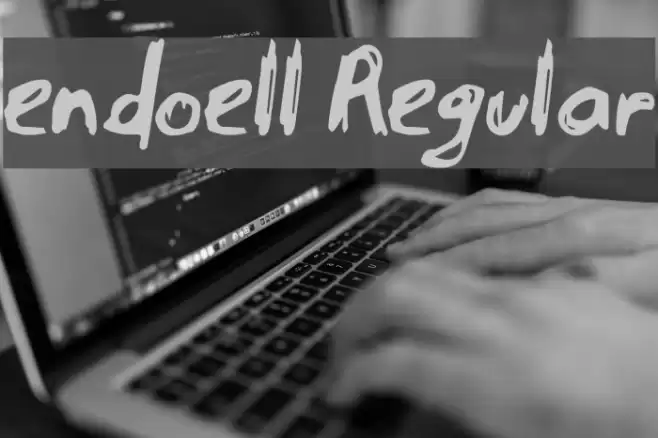 endoell Regular Font examples