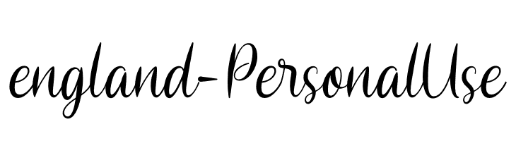 england - Personal Use  Free Fonts Download