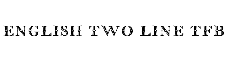 english two line tfb  Free Fonts Download