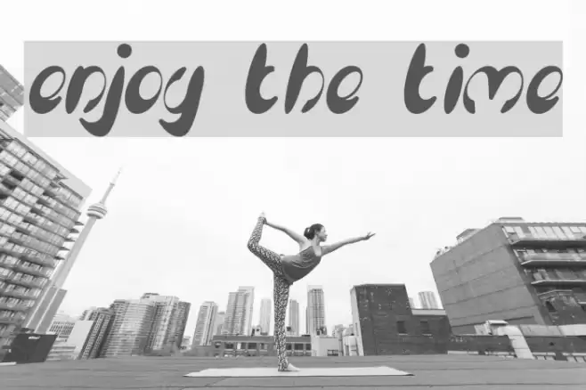 enjoy the time Font examples
