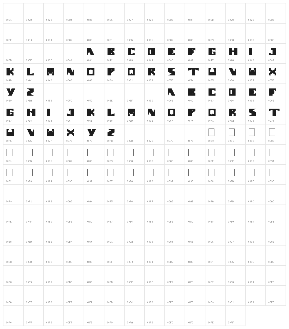enormous Character Map
