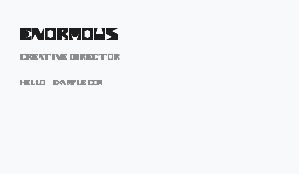 enormous Business Card