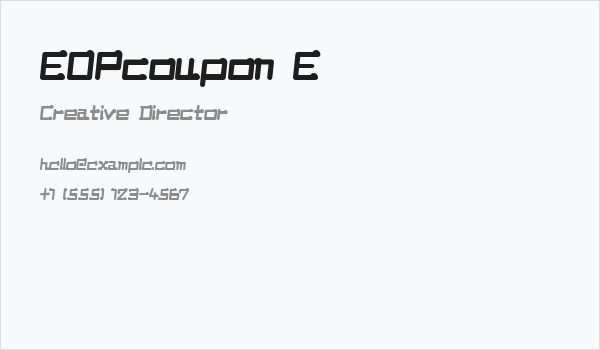 EOPcoupon E Business Card