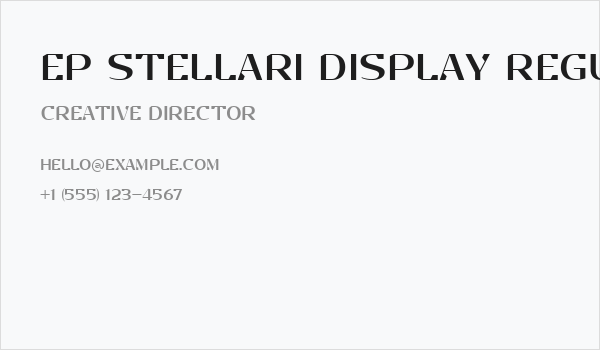 EP Stellari Display Regular Business Card