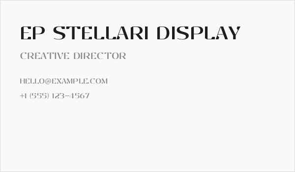EP Stellari Display Business Card