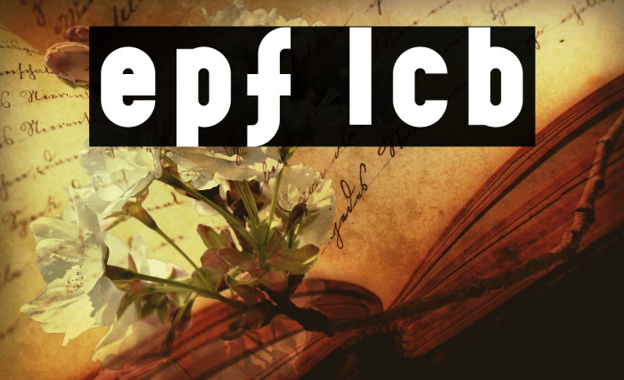 EPF LCB Font examples