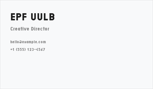 EPF UULB Business Card