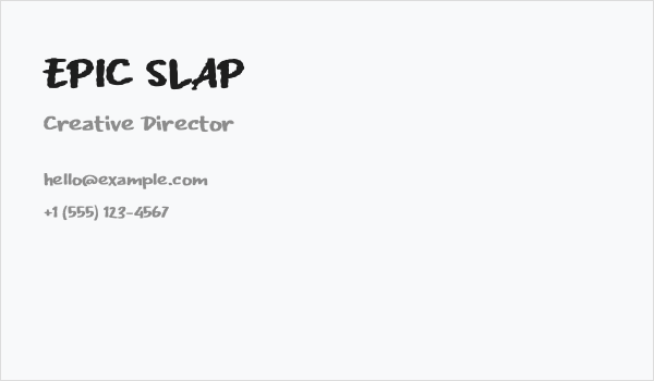 EPIC SLAP Business Card