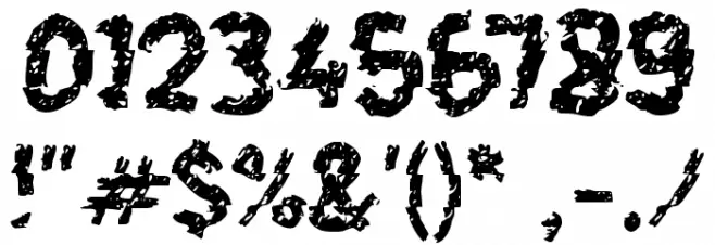 EPISENTRUM GEMPA Font OTHER CHARS