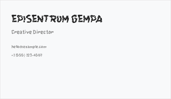 EPISENTRUM GEMPA Business Card