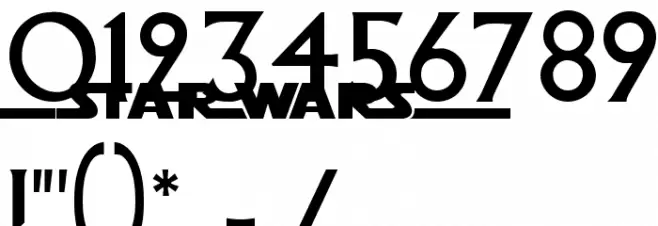 EPISODE I Font OTHER CHARS