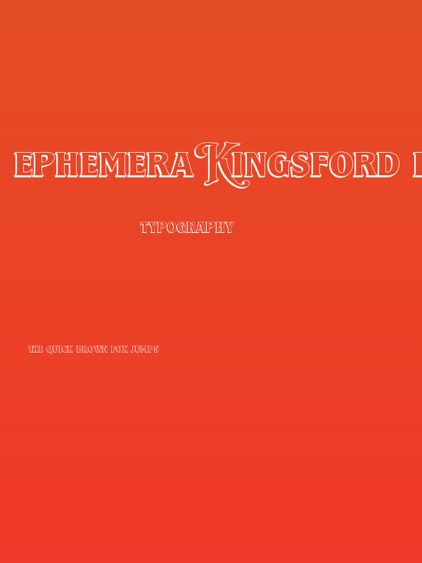 Ephemera Kingsford DEMO Poster