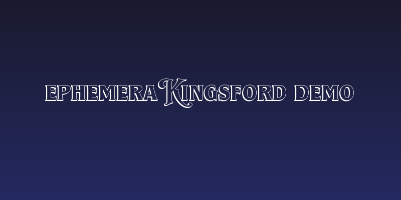 Ephemera Kingsford DEMO Social Header