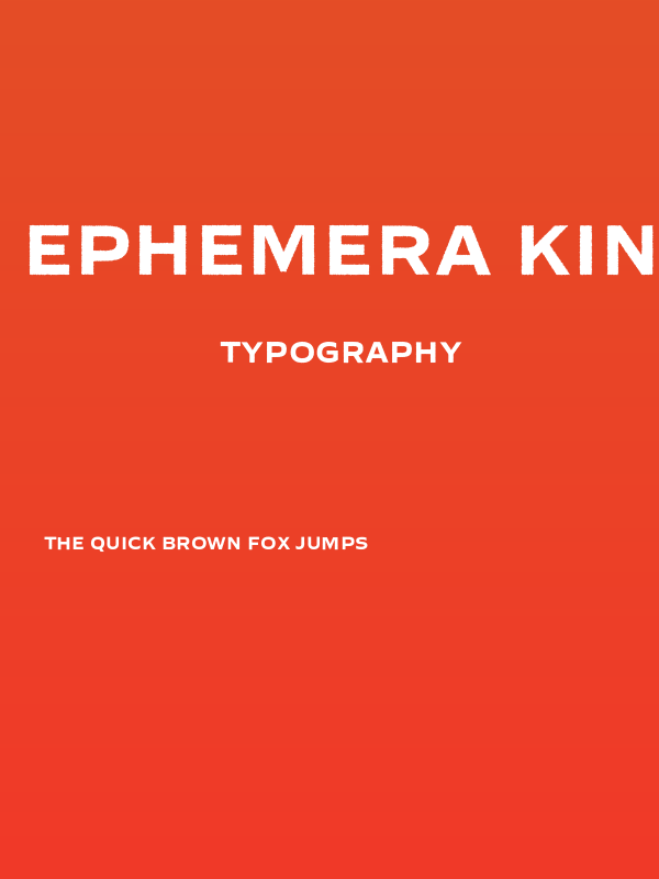 Ephemera Kingsford Rough Poster