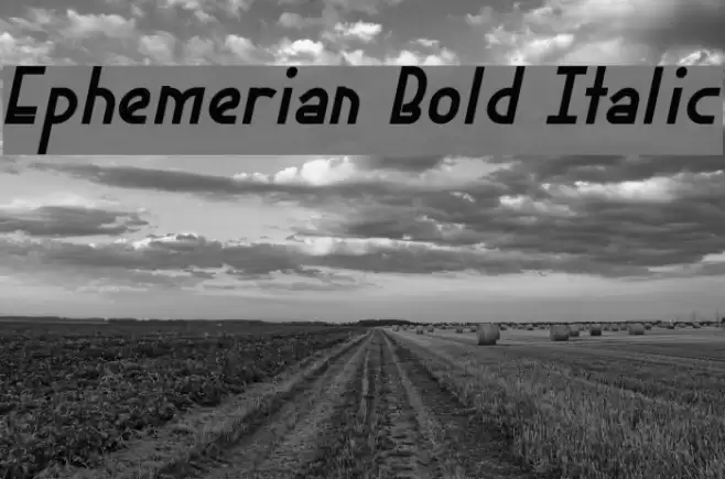 Ephemerian Bold Italic Font examples