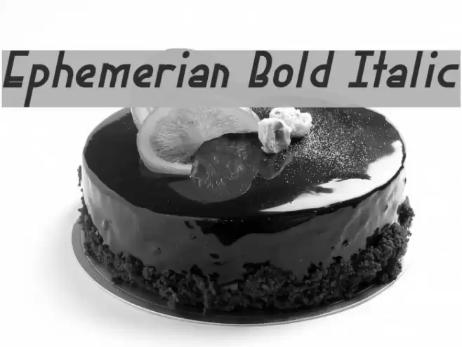 Ephemerian Bold Italic Font examples