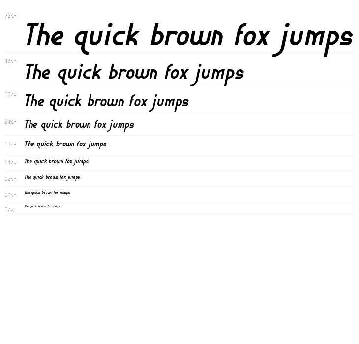 Ephemerian Bold Italic Waterfall