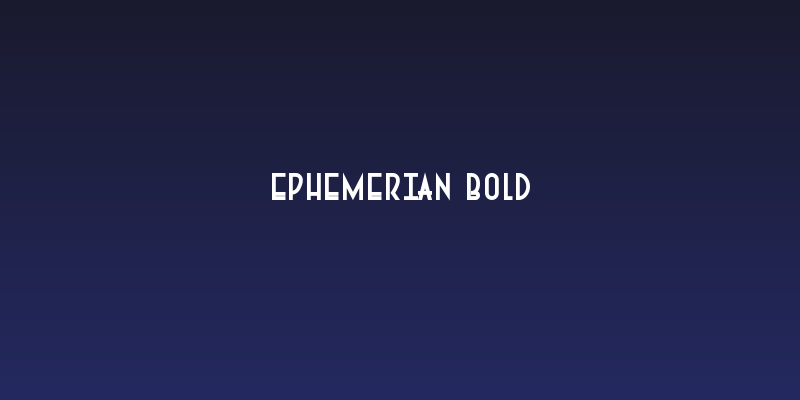 Ephemerian Bold Social Header