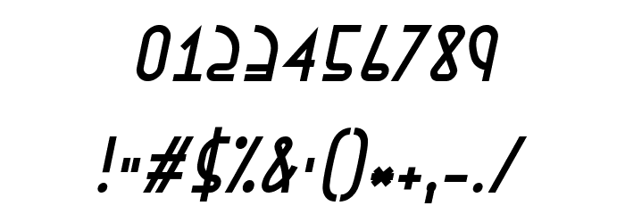 Ephemerian Italic Font OTHER CHARS