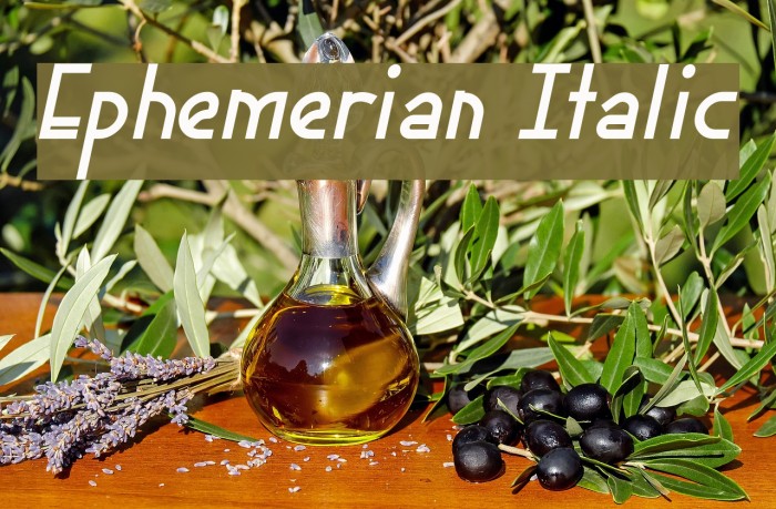 Ephemerian Italic Font examples