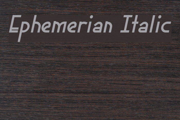 Ephemerian Italic Font examples