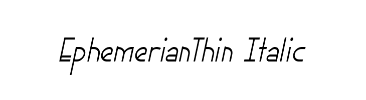 EphemerianThin Italic  免费字体下载