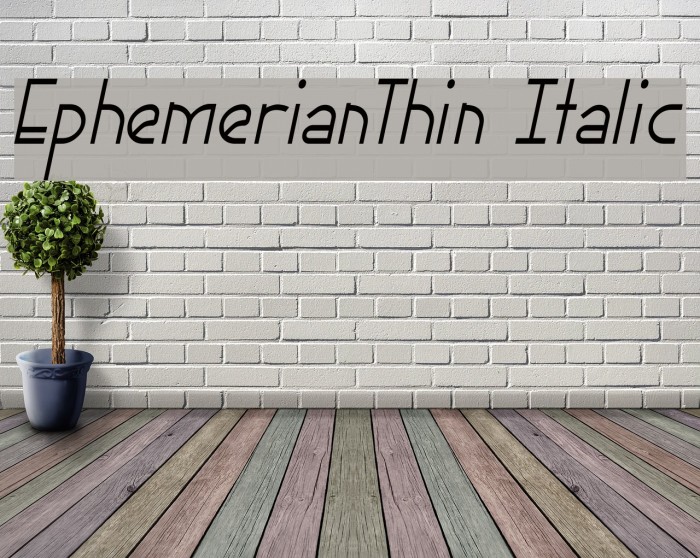 EphemerianThin Italic Font examples