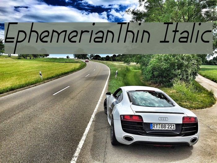 EphemerianThin Italic Font examples
