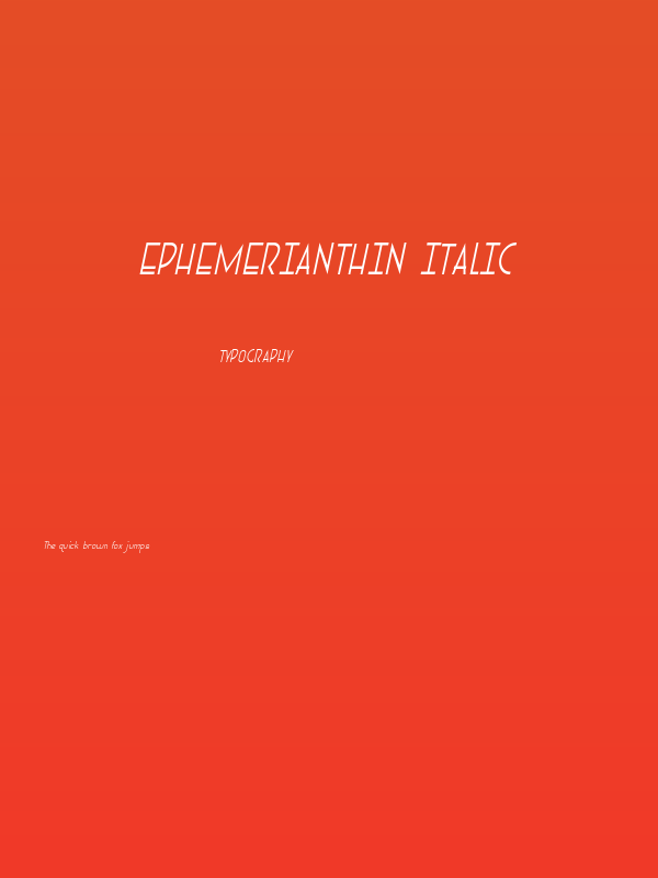 EphemerianThin Italic Poster