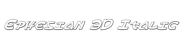 Ephesian 3D Italic Font
