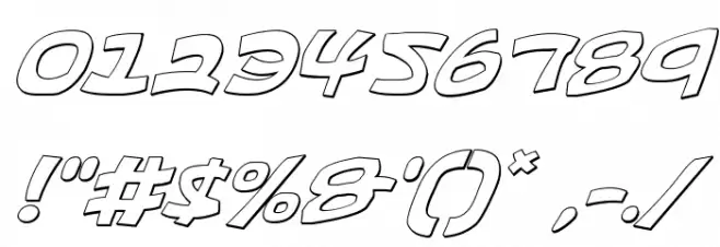 Ephesian 3D Italic Fuentes OTROS CHARS