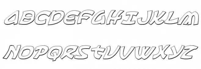 Ephesian 3D Italic Fonte MAIÚSCULAS