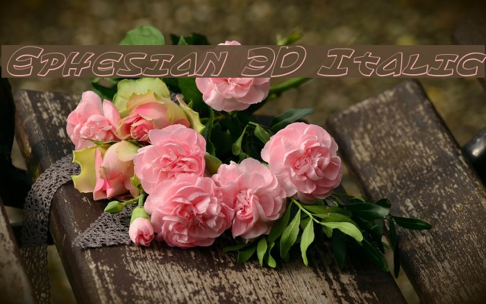 Ephesian 3D Italic Fuentes examples