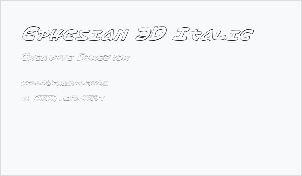 Ephesian 3D Italic Business Card