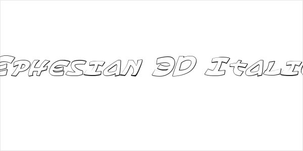 Ephesian 3D Italic Logo