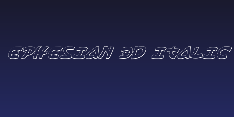 Ephesian 3D Italic Social Header