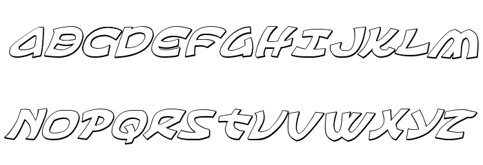 Ephesian 3D Italic Fuentes MINÚSCULAS