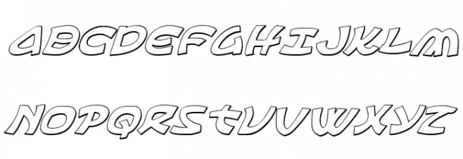 Ephesian 3D Italic Fuentes MINÚSCULAS